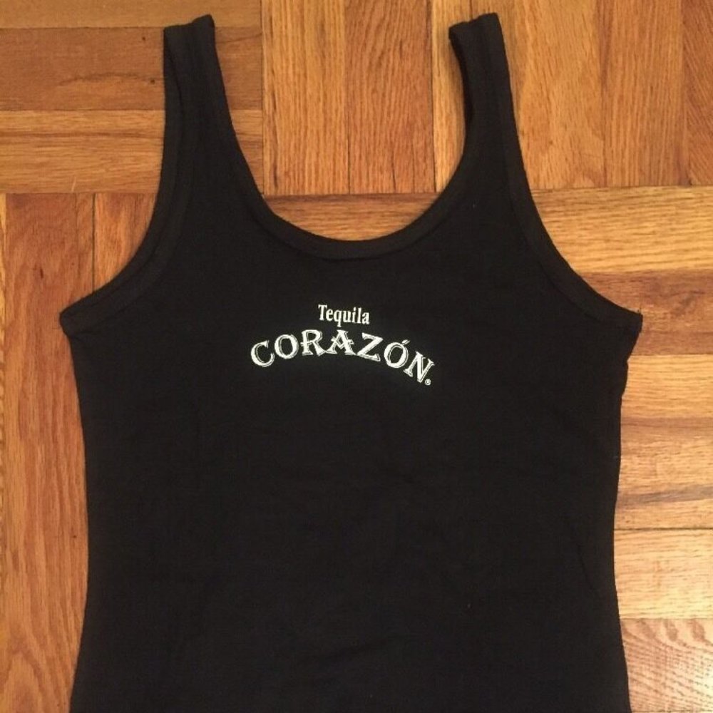 NEW! Black Tequila Corazon Ladies/Women's Tank Sleeveless Top Small/Medium‎ NOS